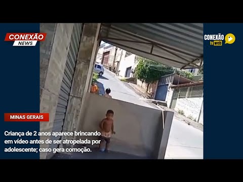 Vídeo: Criança de 2 anos aparece brincando em vídeo antes de ser atropelada por adolescente; caso gera comoção.
