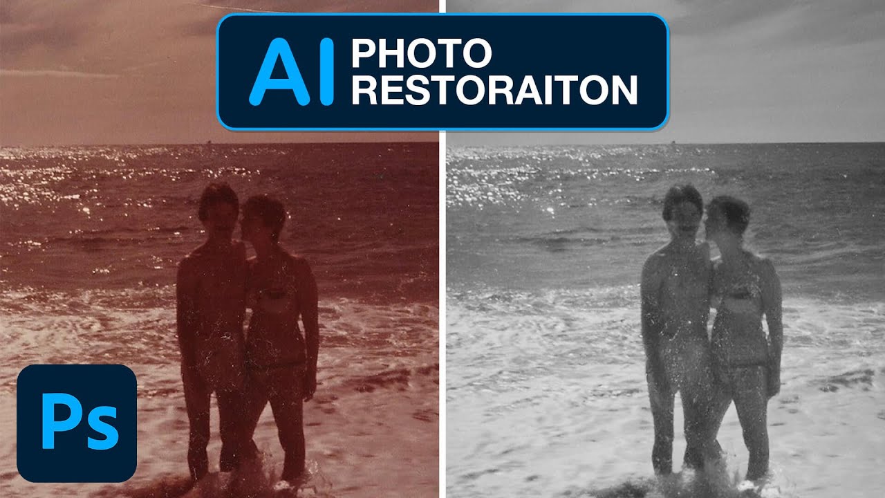 Automatic Photo Restoration -  New AI Neural Filters in Photoshop