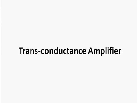 Transconductance Amplifier