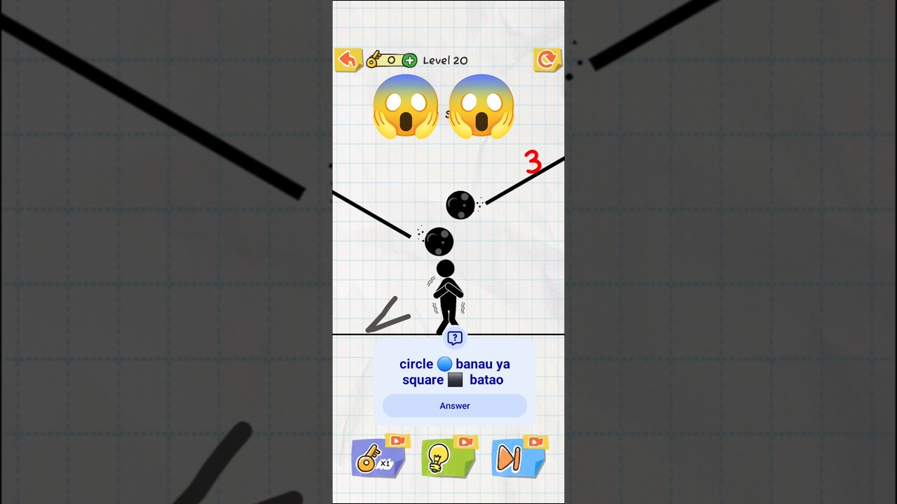 Draw 2 save✅️ Stickman puzzles #shortsfeed #draw2save #shorts
