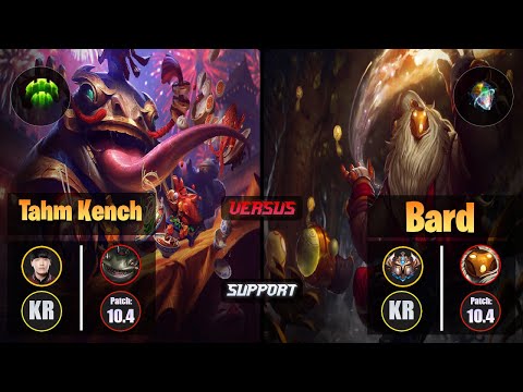 Kellin TAHM KENCH (Support) [Guardian] VS BARD - Challenger KR Patch 10.4