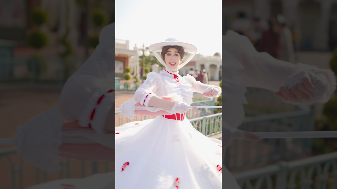 ディズニーランドでメリーポピンズと遊んだのが楽しすぎた😆 #ディズニー #ディズニーランド #メリーポピンズ