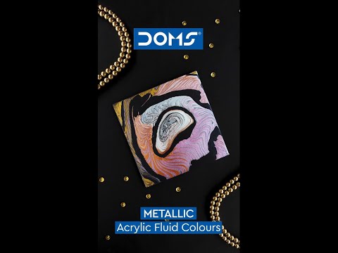 DOMS | Fluid Acrylic Metallic Shades | Enhance your creative skills and make them shine