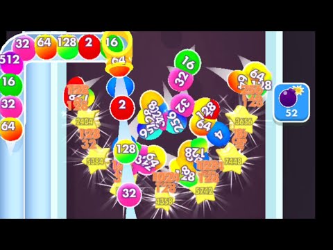Bounce Merge 2048 - Big Updated Balls Created! Score: 1,375,868 Gameplay Walkthrough Part 05