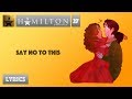 #27 Hamilton - Say No To This [[MUSIC LYRICS]]