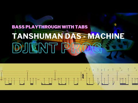"Machine" Bass Guitar Playthrough with Tabs (4K) | Djent Prog Metal | Dingwall Bass