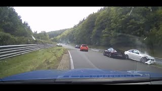 BMW M240i Raw Dashcam - Oil spill near crash - Rin