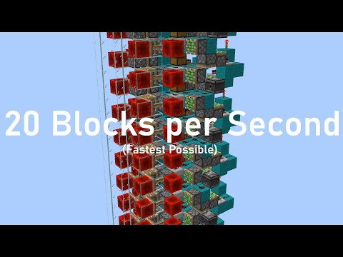 Fastest Piston Elevator in Minecraft (20 Blocks/Second)