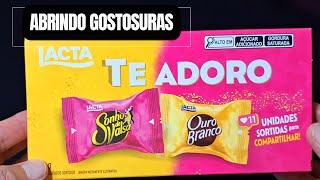 ? ABRINDO BOMBONS TE ADORO DA LACTA SONHO DE VALSA E OURO BRANCO