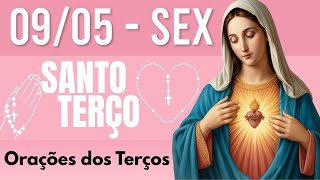 TERÇO DE HOJE 09/05/2025 - SEXTA-FEIRA -  MISTÉRIOS DOLOROSOS: SANTO TERÇO