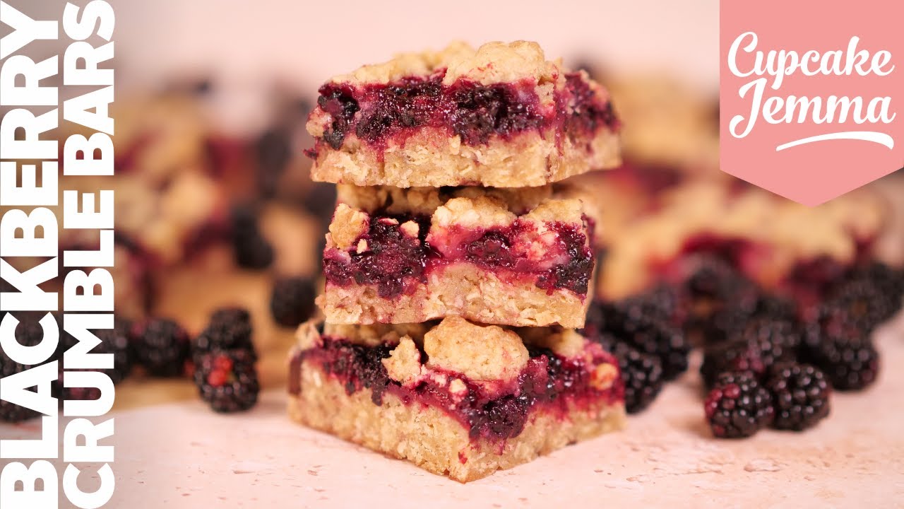 Easy, Mindful & Delicious Baked Blackberry Crumble Bars Cupcake Jemma Channel