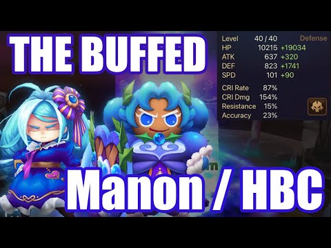 【Summoners War RTA】THE BUFFED Manon / HBC, she gets new power that 3 turn def & immunity buff!!