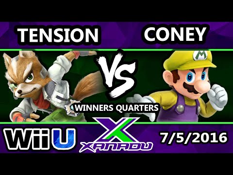 S@X 157 - Tension (Fox) Vs. Coney (Mario) SSB4 Winners Quarters - Smash Wii U - Smash 4