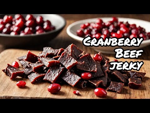 Sweet and Spicy Cranberry Beef Jerky Recipe made in a...