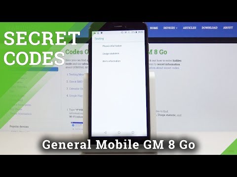 Which Secret Codes are Available on GENERAL MOBILE GM 8 Go - Testing Menu / Device Info