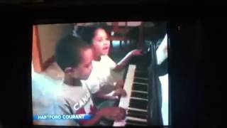 Ana Marquez-Green sings with her brother last summer