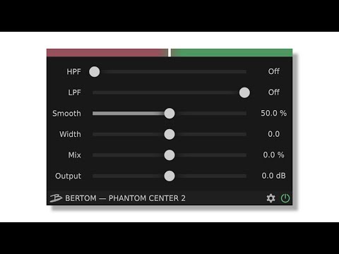 Bertom Phantom Center v2 - Free upmixing stereo imager plug-in