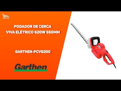 Podador de Cerca Viva Elétrico 620W 550mm 220V GARTHEN-PCV6200 - Video