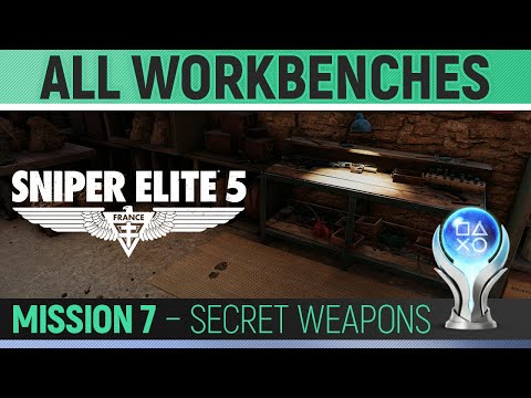 Sniper Elite 5 - Mission 7 - All Workbench Locations 🏆 Secret Weapons