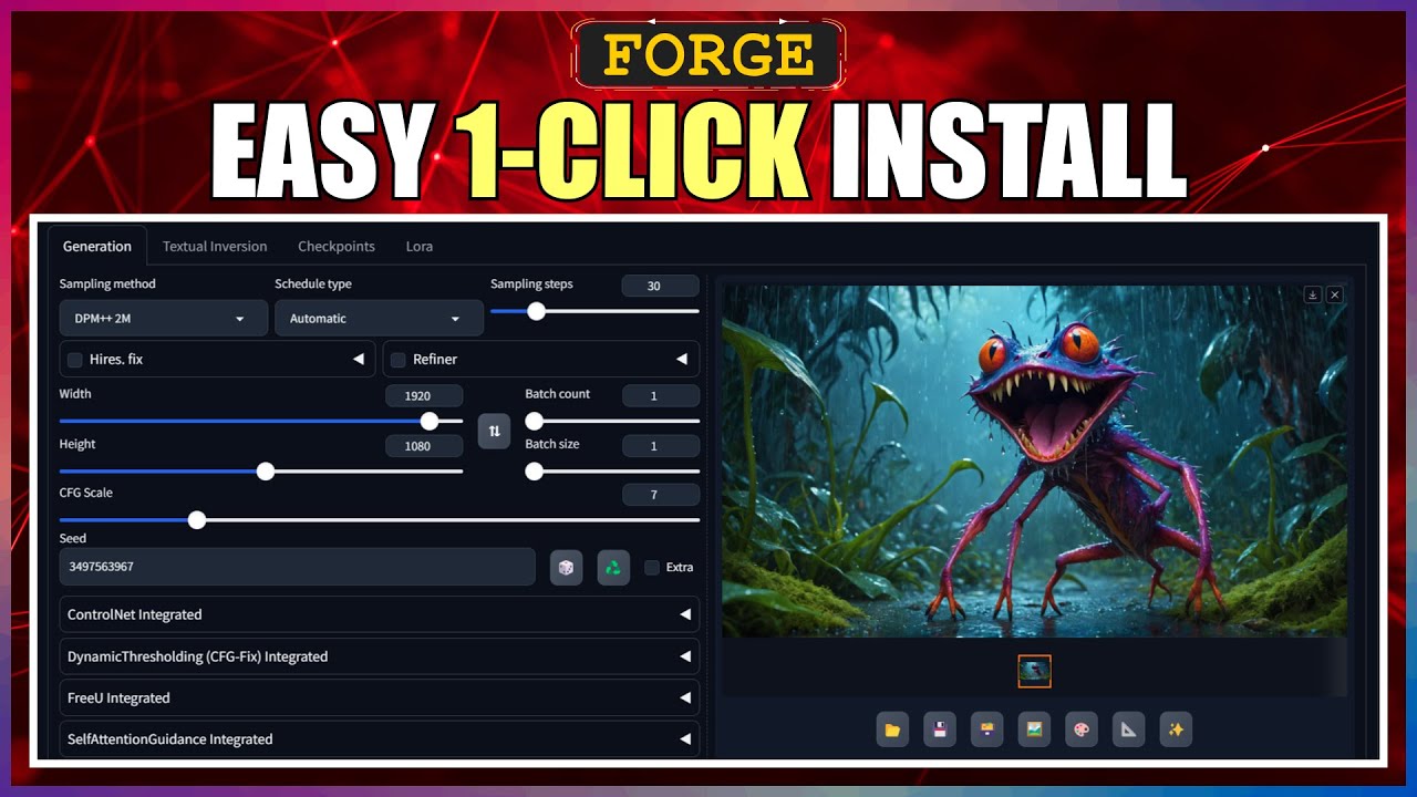 Install Stable Diffusion Forge UI - Quick & Easy 1-Click Method
