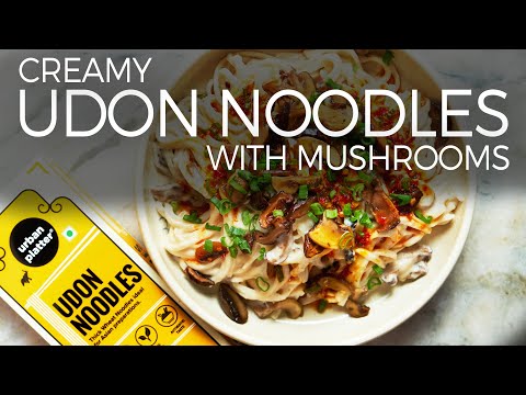 Creamy Udon Noodles with Mushrooms | Quick & Easy | Vegan Recipe