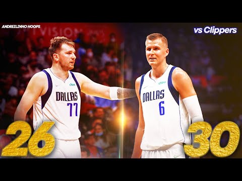 Luka Doncic & Kristaps Porzingis Full Highlights vs Clippers ● Luka 26, KP 30! ● 23.11.21 ● 60 FPS