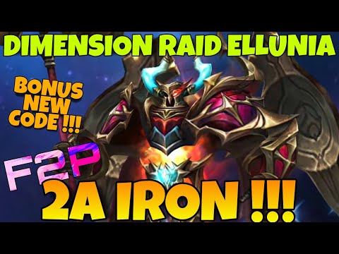 2A IRON VS ELLUNIA DIMENSION RIFT & BONUS NEW CODE SUMMONERS WAR