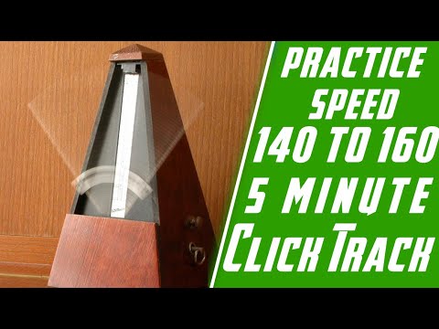 5 min Practice Click tracks for Musicians LV3 140 to 160 BPM