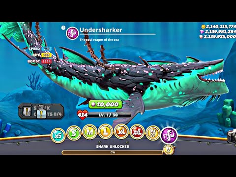 New UNDERSHARKER Shark Unlock | Hungry Shark World New Shark Update & New Undersharker Gameplay