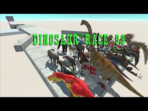 DINOSAUR RACE 99| all units race - Animal Revolt Battle Simulator