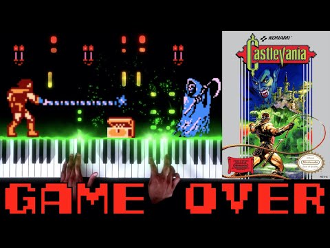 Castlevania (NES) - Game Over - Piano|Synthesia