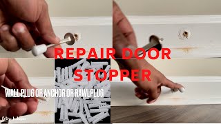 How to Fix An Old Door Stopper | Repair a Broken Door Stopper | Fix a Loose Door Stopper