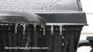 preview picture of video '3/29/2015 Rice Lake, WI Sleet Freezing Rain'