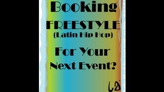 HOW TO BOOK FREESTYLE ARTISTS Call 704 226 8900