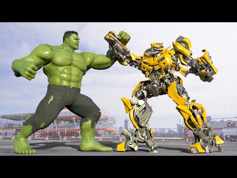 Bumblebee vs Hulk (Avengers) - Transformers The Last Knight | Paramount Pictures [HD]