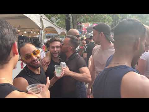 Arriving to The Illustrious Blacks set @Greenspace Festival - Toronto Pride Canada June 22, 2023