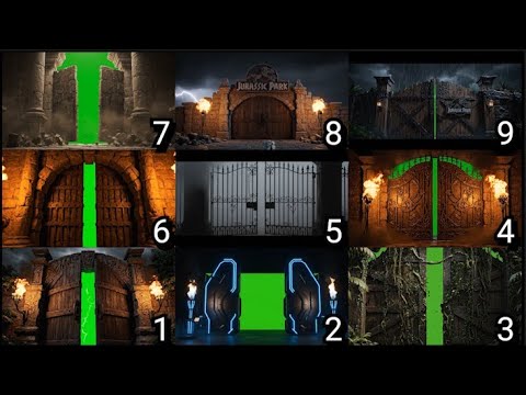 Jurassic Park Gate (1) Compilation, Green Screen with Sound Effects, No Watermark & No Copyright