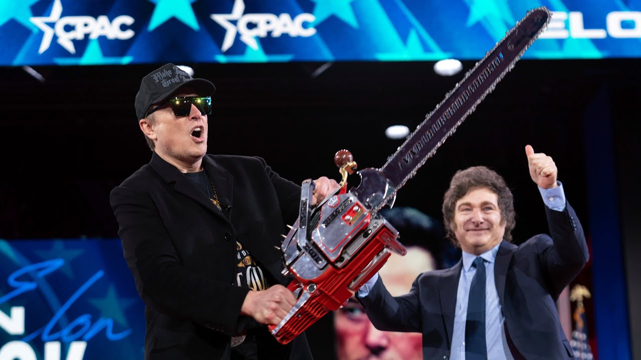 Musk waves a chainsaw and charms conservatives talking up Trump's cost-cutting efforts
