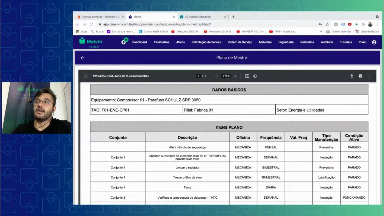 Plano Mestre de Manutenção