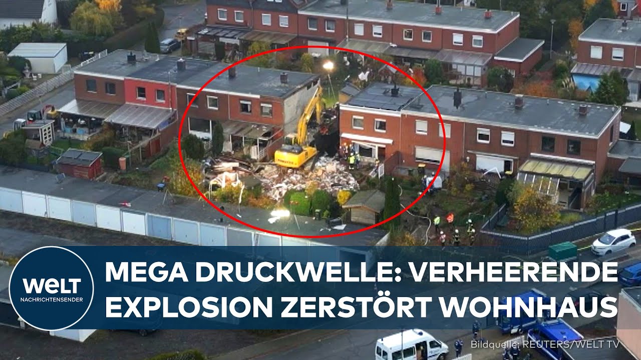 Wolfenbüttel: Verheerende Explosion zerstört Wohnhaus – Druckwelle beschädigt weitere Häuser stark