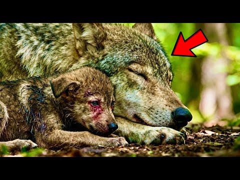 МАЛЕНЬКИЙ ВОЛЧОНОК ОСТАЛСЯ ОДИН РЯДОМ С МАТЕРЬЮ… И ИМЕННО ТОГДА СЛУЧИЛОСЬ ТО, ЧЕГО НИКТО НЕ ОЖИДАЛ