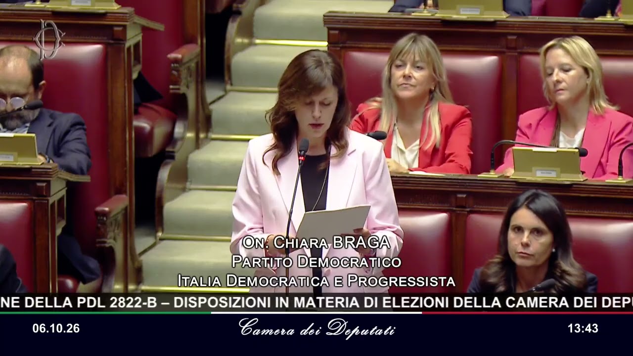 BRAGA: «QUESTA LEGGE ELETTORALE ACCENTRA IL POTERE E MORTIFICA LA RAPPRESENTANZA DELLE DONNE»