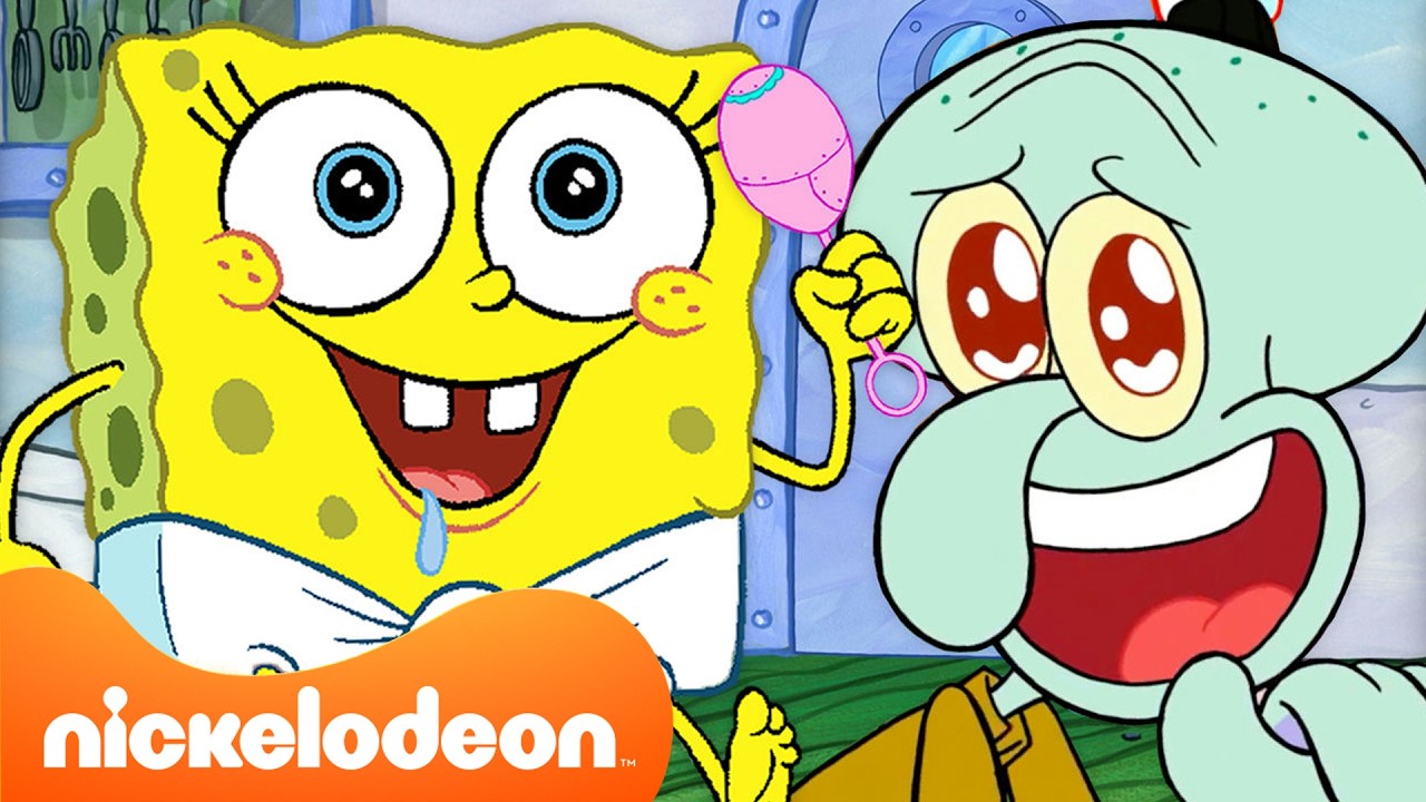 SpongeBob | 1 Jam Momen TERLUCU SpongeBob ☺️💛 | Nickelodeon Bahasa