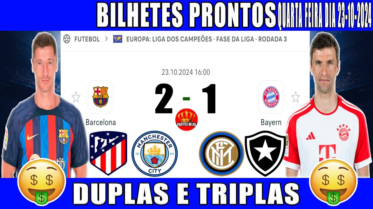 PALPITES DE FUTEBOL PRA HOJE DIA 23 10 2024   QUARTA FEIRA