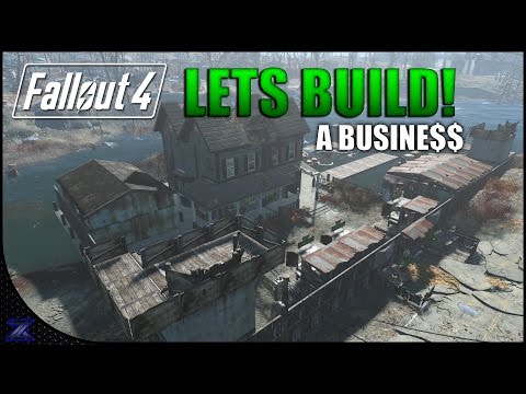 Fallout 4 - Lets Build a Business | Infinite Caps No Cheating | Taffington Boathouse| Settlement