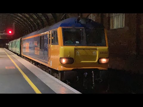 92032 at Darlington | 5S92 Wembley Receptions 1-7 to Mossend Euroterminal 02/02/22