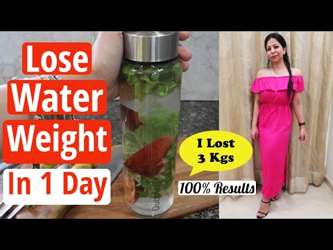 How To Lose Water Weight Fast (In 1 Day) In Hindi | Detox Water - Get Rid of Water Retention Video