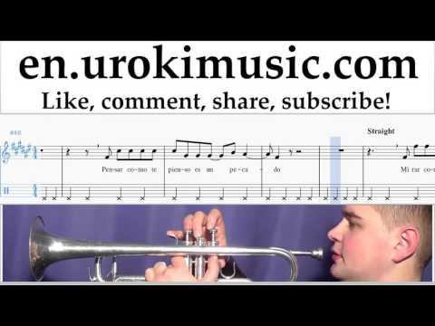 Trumpet lessons Prince Royce - Darte un Beso Part#2 um-352