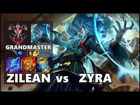 GRANDMASTER Support Gameplay - ZILEAN vs ZYRA Patch 11.20