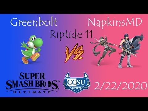 Riptide 11 CCSU Smash Ultimate - (Winners Finals) Greenbolt (Yoshi) vs NapkinsMD (Sheik, Yoshi)